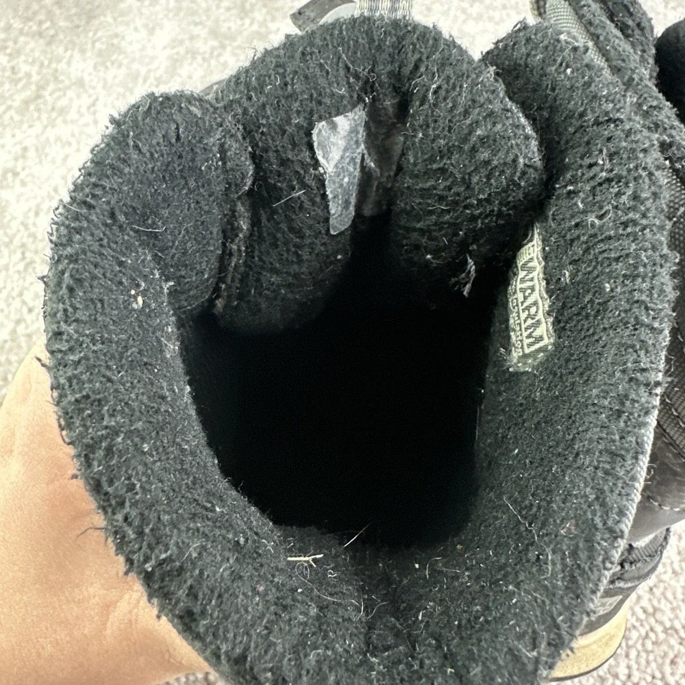 *READ FOR SIZE* Merrell Snow‎ Crush Snow Boots Easy-on Warm Dry Black Gray